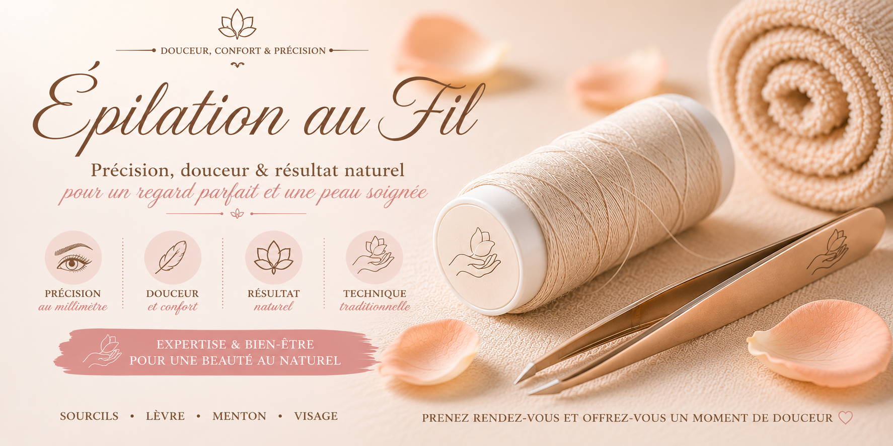Bannière Epilation au fil