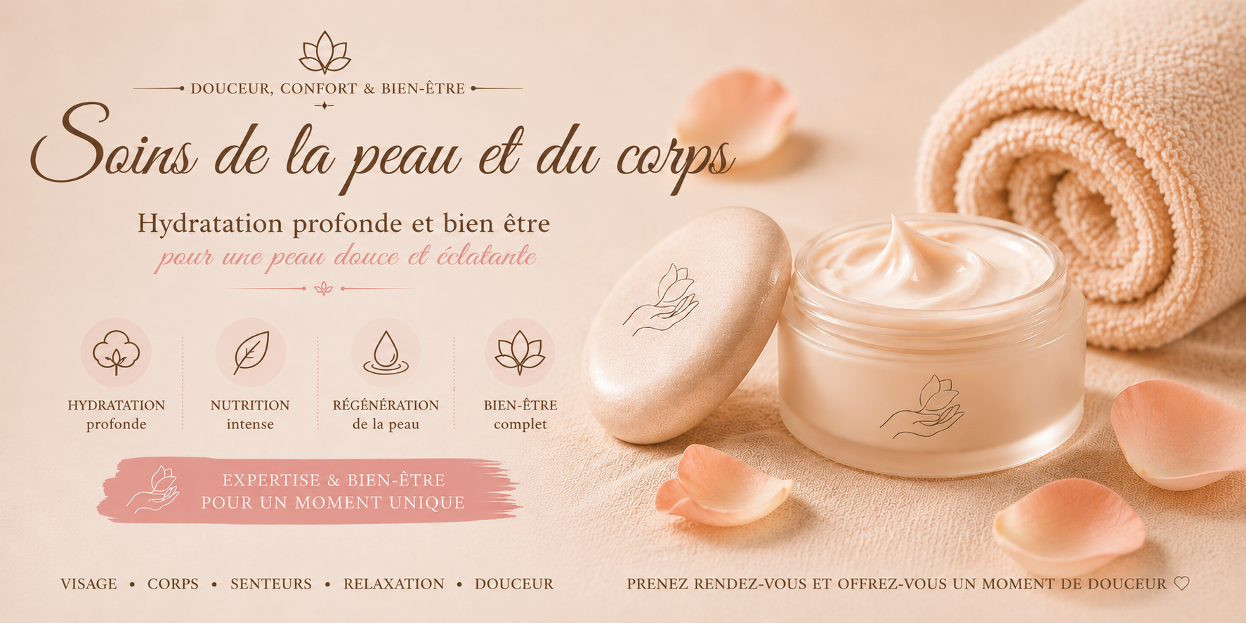 Bannière soins de la peu et du corps
