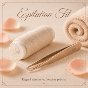 Epilation au fil, notamment pour le visage et les sourcils, un précision parfaite 